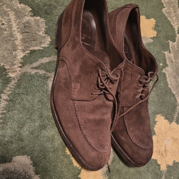 Cavalini Dark Brown Suede Oxfords - Picture 3 of 12